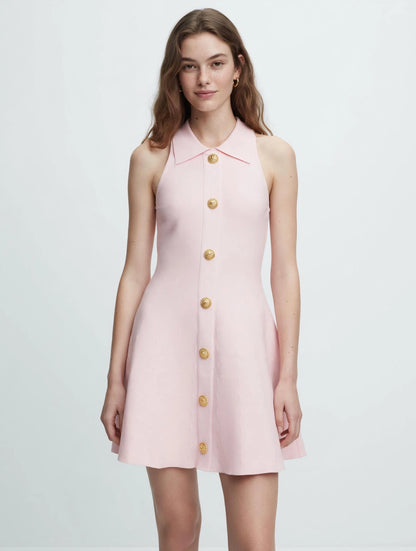 Chanel Sleeveless Button-Front Mini Dress #00308