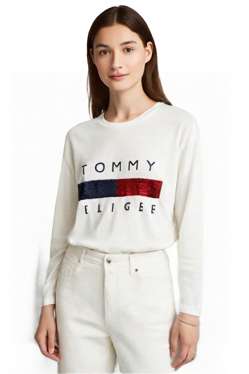 Tommy Hilfiger Long Sleeve Logo Print T-Shirt