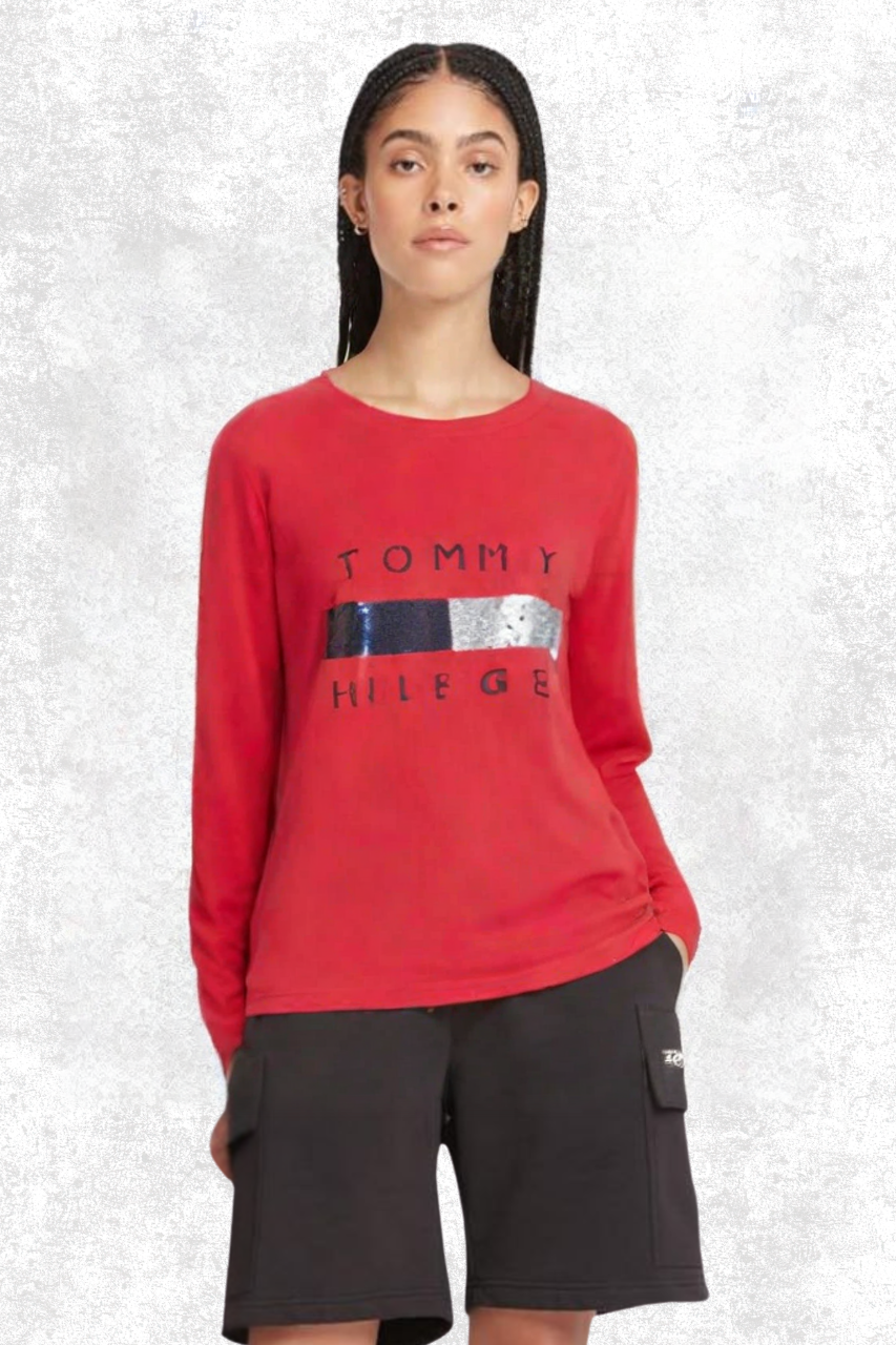 Tommy Hilfiger Long Sleeve Logo Print T-Shirt