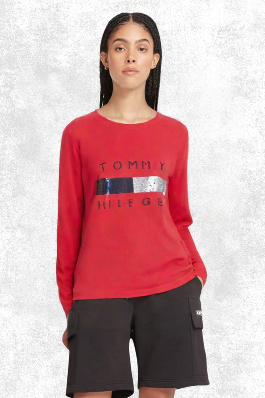 Tommy Hilfiger Long Sleeve Logo Print T-Shirt