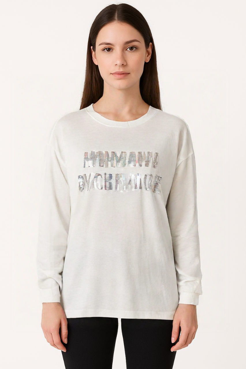 Armani Exchange Sequin Logo T-shirt