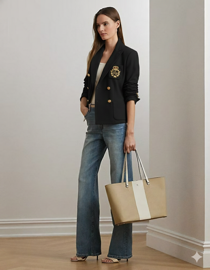 RalphLauren Winter Crest-Embroidered Blazer/ #00198