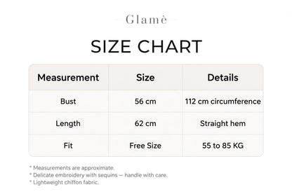 Glamè Beige Embroidered Sequin Chiffon Blouse with Lace Collar #00298