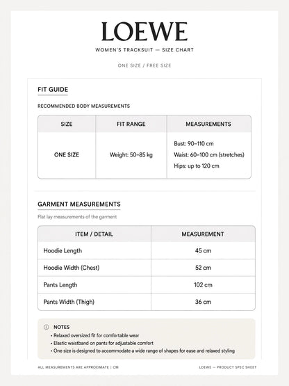 LOEWE Anagram Women's Cropped Hoodie & Wide-Leg Tracksuit Set #00300