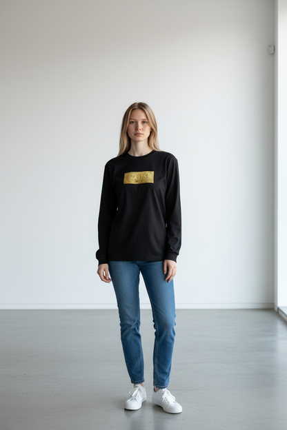 Guess Black T-shirt with Gold Logo/ #0042