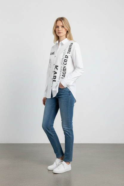 Karl Lagerfeld Paris Graphic Logo Chemise/ #0005