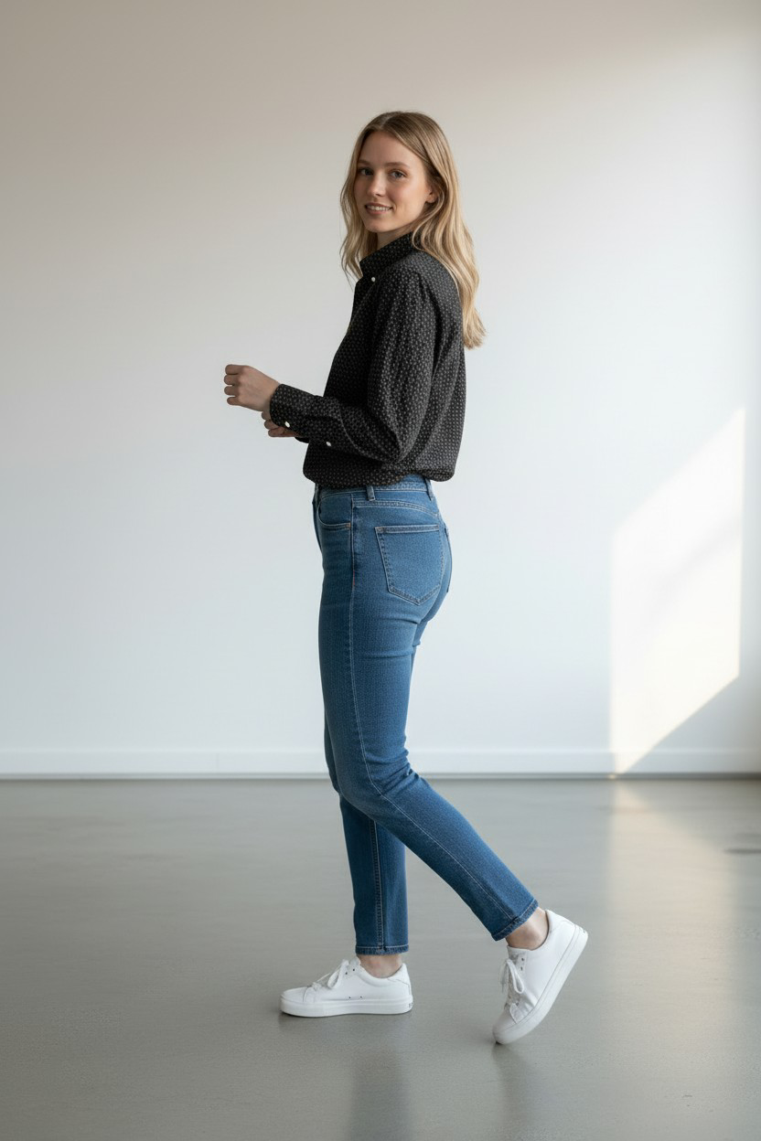 Polo Long Sleeve Printed Shirt/ #0018