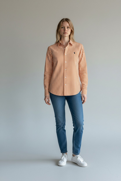 Polo Classic Striped Cotton Oxford Shirt/ #0032