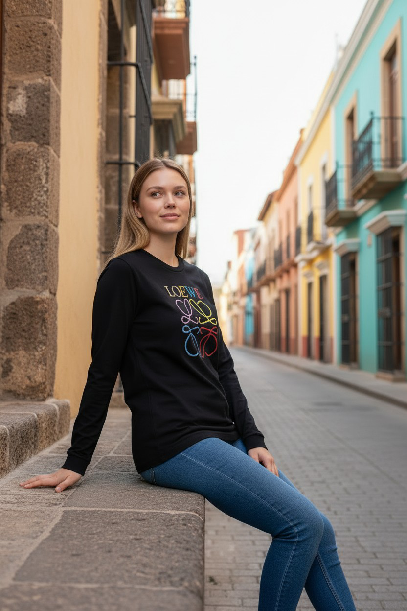 Loewe Signature Anagram Long Sleeve T-Shirt #00230