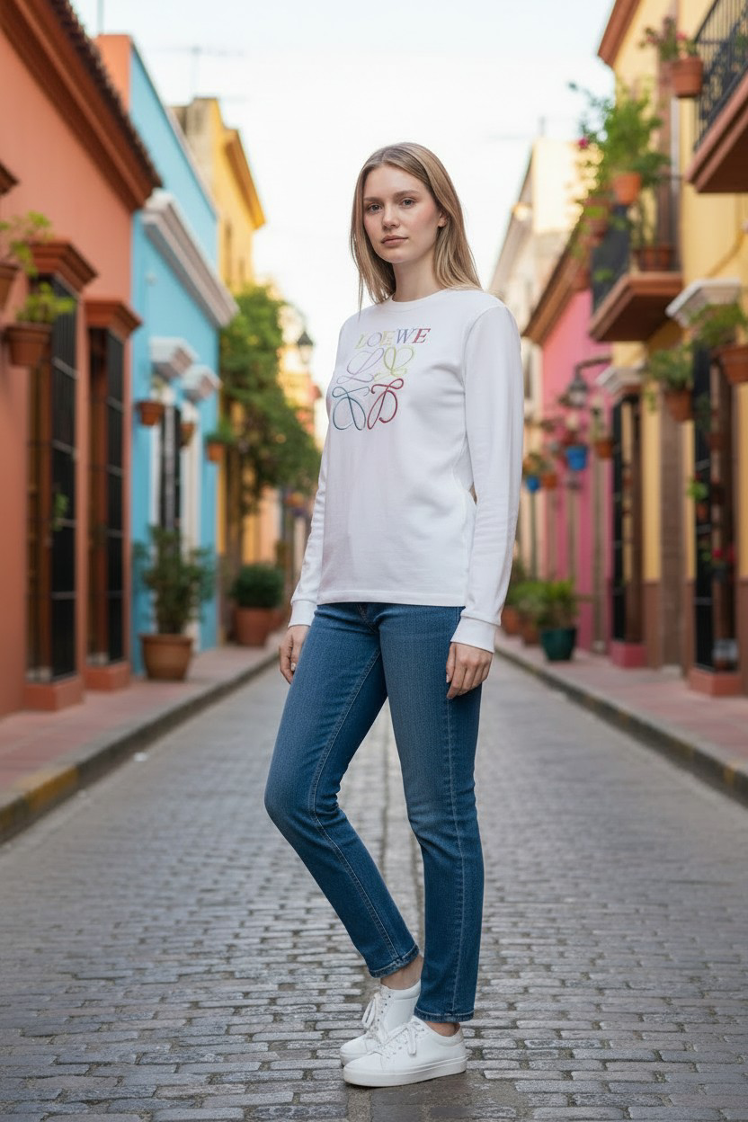 Loewe Signature Anagram Long Sleeve T-Shirt #00230
