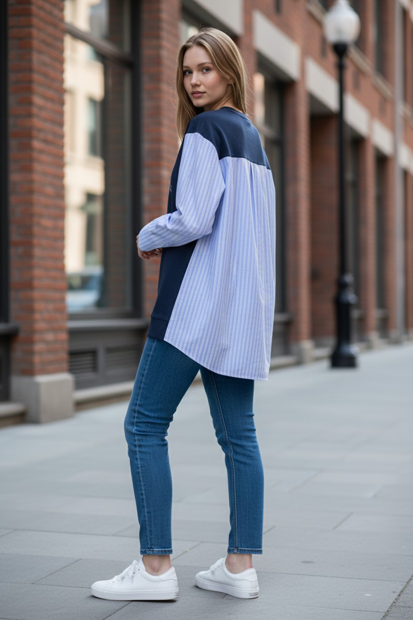 Tommy Hilfiger Layered Sweatshirt Shirt-#00237