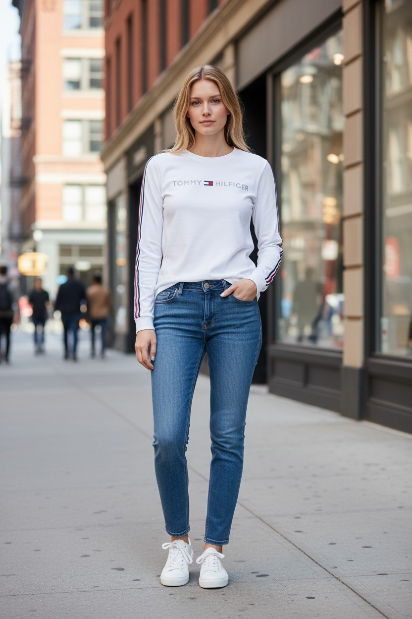 Tommy Hilfiger Embroidered Logo Sweatshirt-#00239