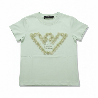GA Kids Floral Logo T-Shirt-#00263