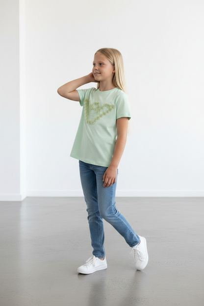 GA Kids Floral Logo T-Shirt-#00263