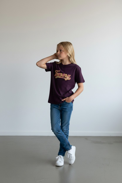 Tommy Hilfiger Kids Embroidered Logo T-Shirt –#00268
