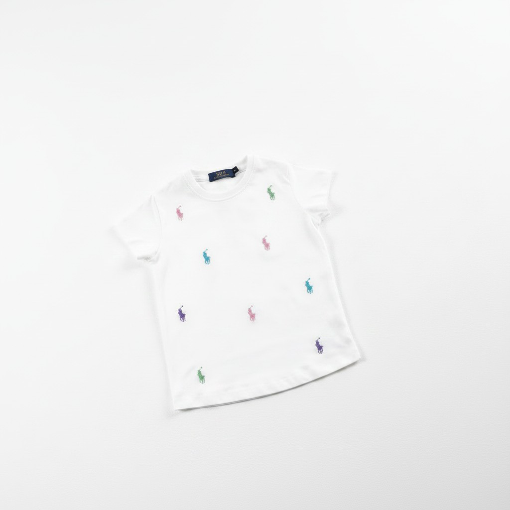 Polo Ralph Lauren Kids Multicolor Pony Embroidered T-Shirt-#00274