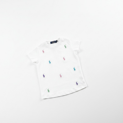 Polo Ralph Lauren Kids Multicolor Pony Embroidered T-Shirt-#00274