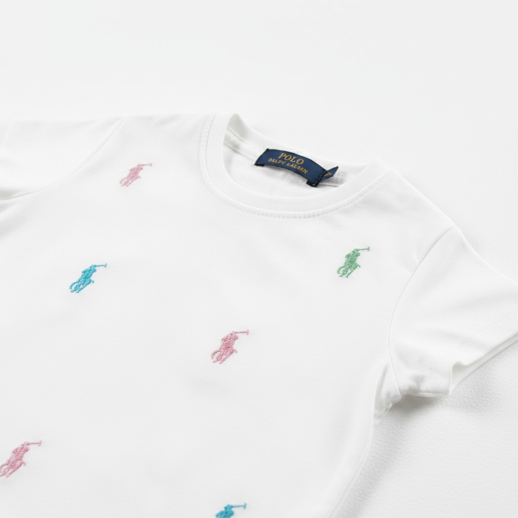 Polo Ralph Lauren Kids Multicolor Pony Embroidered T-Shirt-#00274