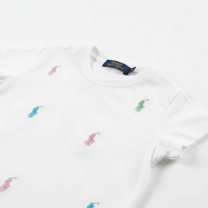 Polo Ralph Lauren Kids Multicolor Pony Embroidered T-Shirt-#00274