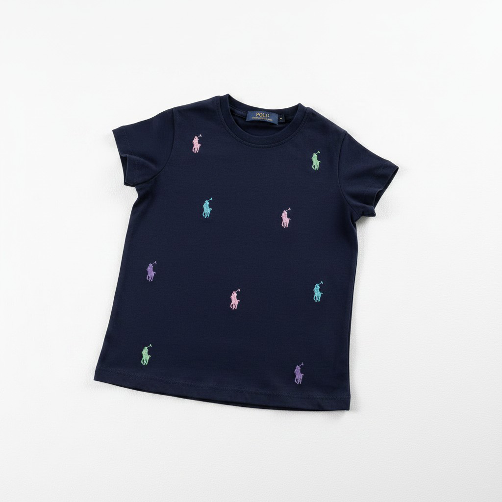 Polo Ralph Lauren Kids Multicolor Pony Embroidered T-Shirt-#00274