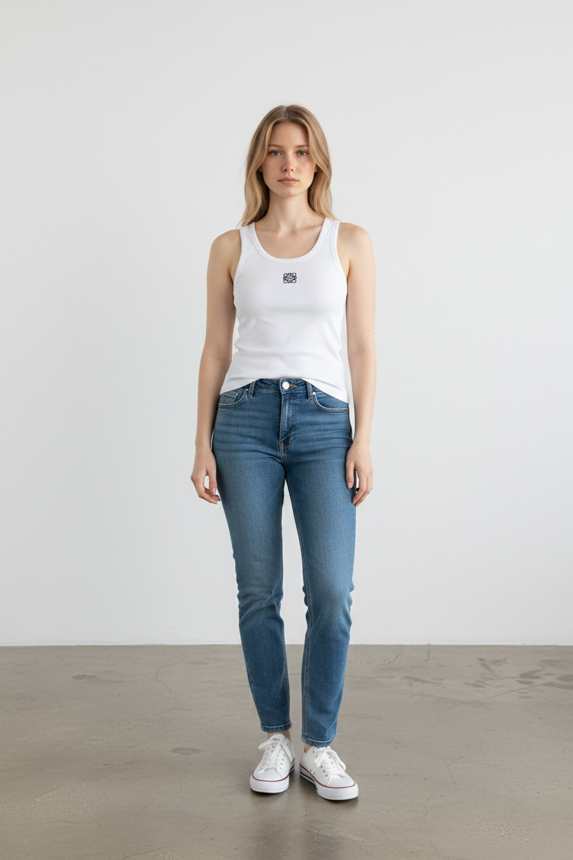 LOEWE Ribbed Cotton Tank Top/ #0010