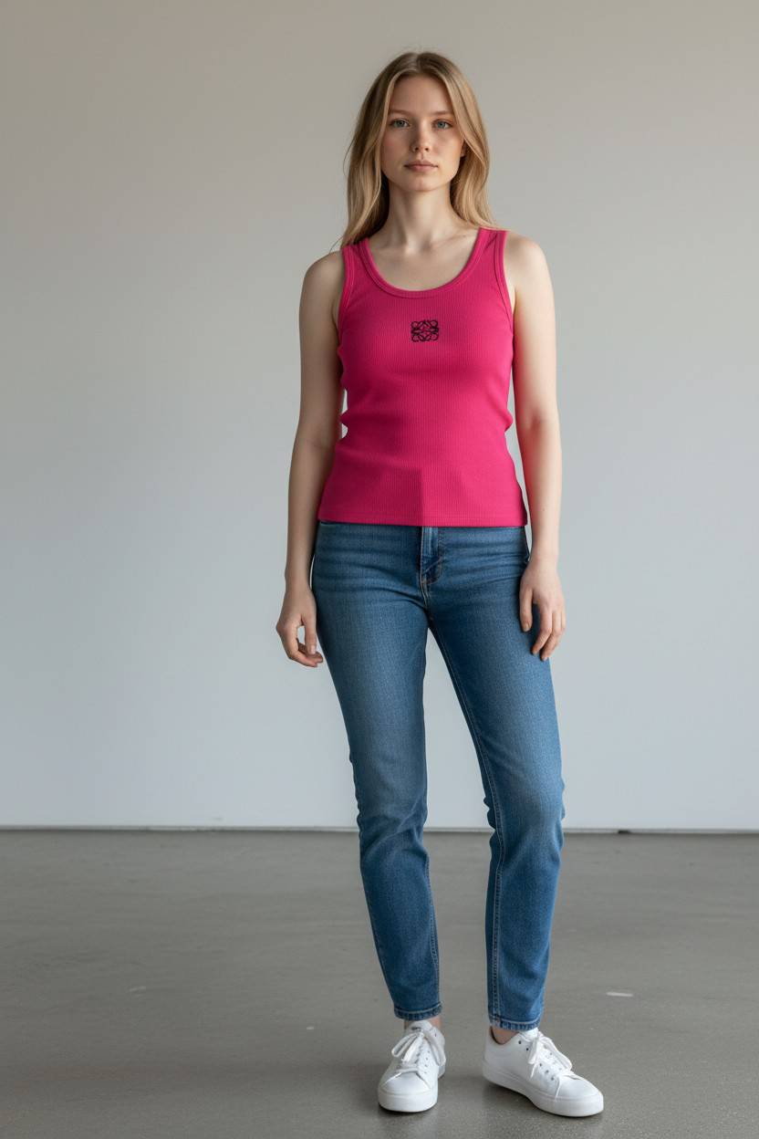 LOEWE Ribbed Cotton Tank Top/ #0010