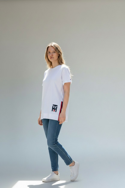 Tommy Hilfiger Elevated Longline Signature T-shirt #00242