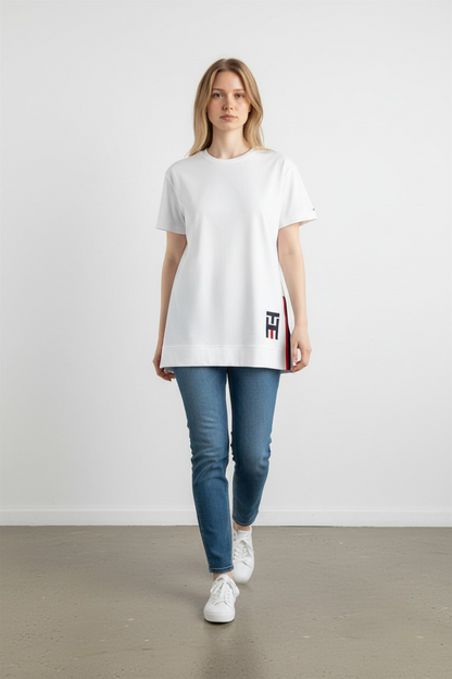 Tommy Hilfiger Elevated Longline Signature T-shirt #00242