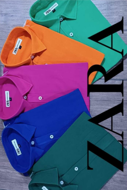 Zara Classic Solid Color Button-Down Shirts / #0070
