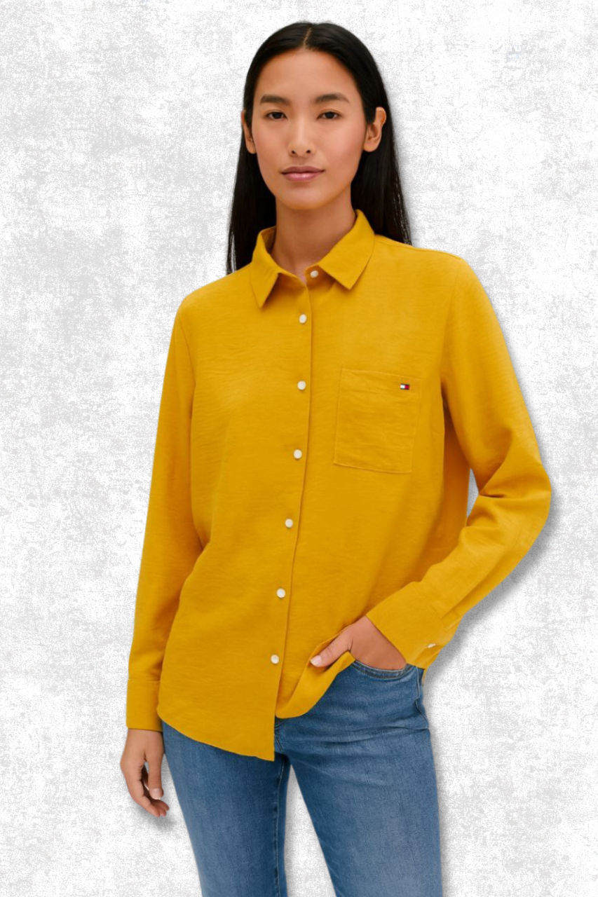 Tommy Hilfiger Mustard Yellow Button- Up Shirt