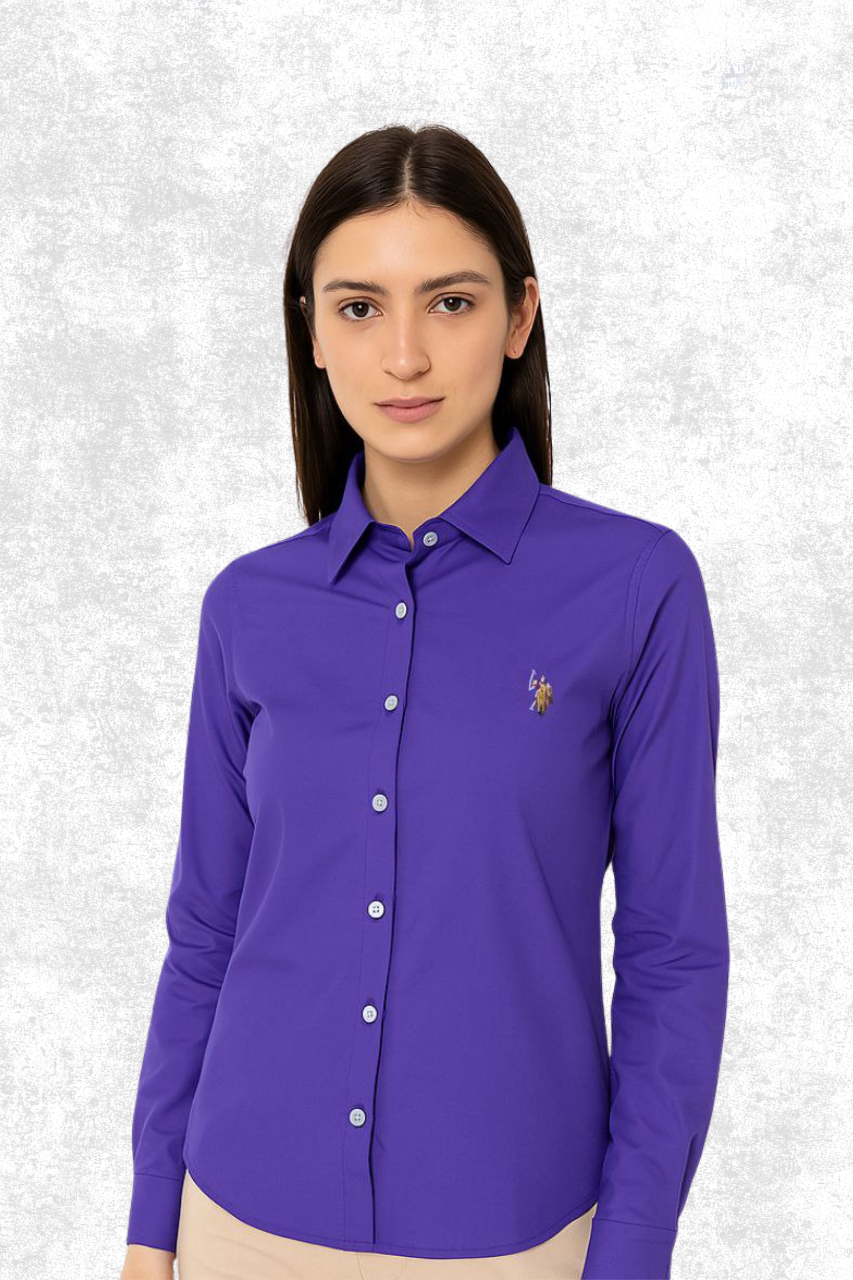 Polo Long Sleeve Poplin Lycra Shirt/ #0020
