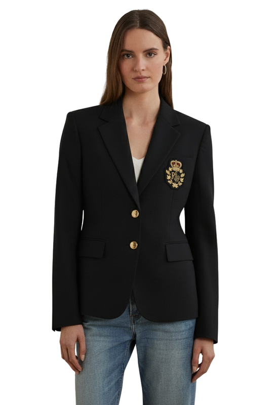 RalphLauren Winter Crest-Embroidered Blazer/ #00198
