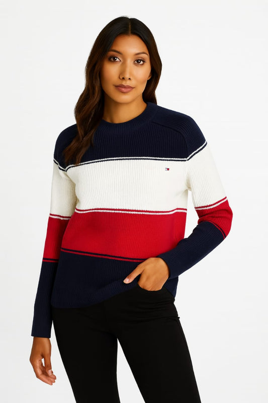 Tommy Hilfiger  Color-Block Crewneck Sweater/ #0087