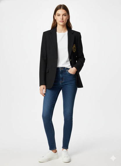 RalphLauren Winter Crest-Embroidered Blazer/ #00198