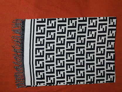 Authentic Fendi FF Logo Wool & Silk Blend Poncho