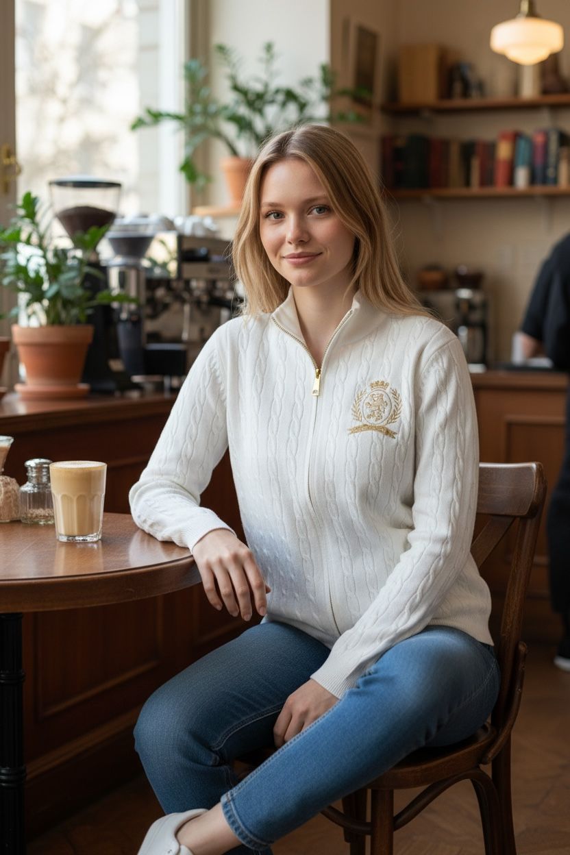 Tommy Hilfiger Premium Cable Knit Zip Jacket #00217