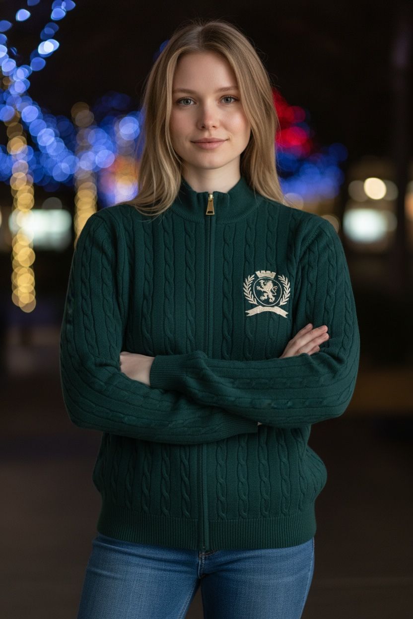 Tommy Hilfiger Premium Cable Knit Zip Jacket #00217