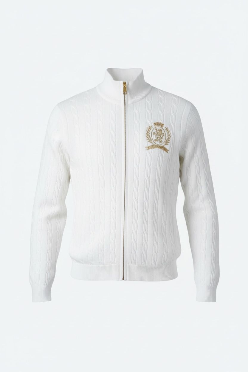 Tommy Hilfiger Premium Cable Knit Zip Jacket #00217