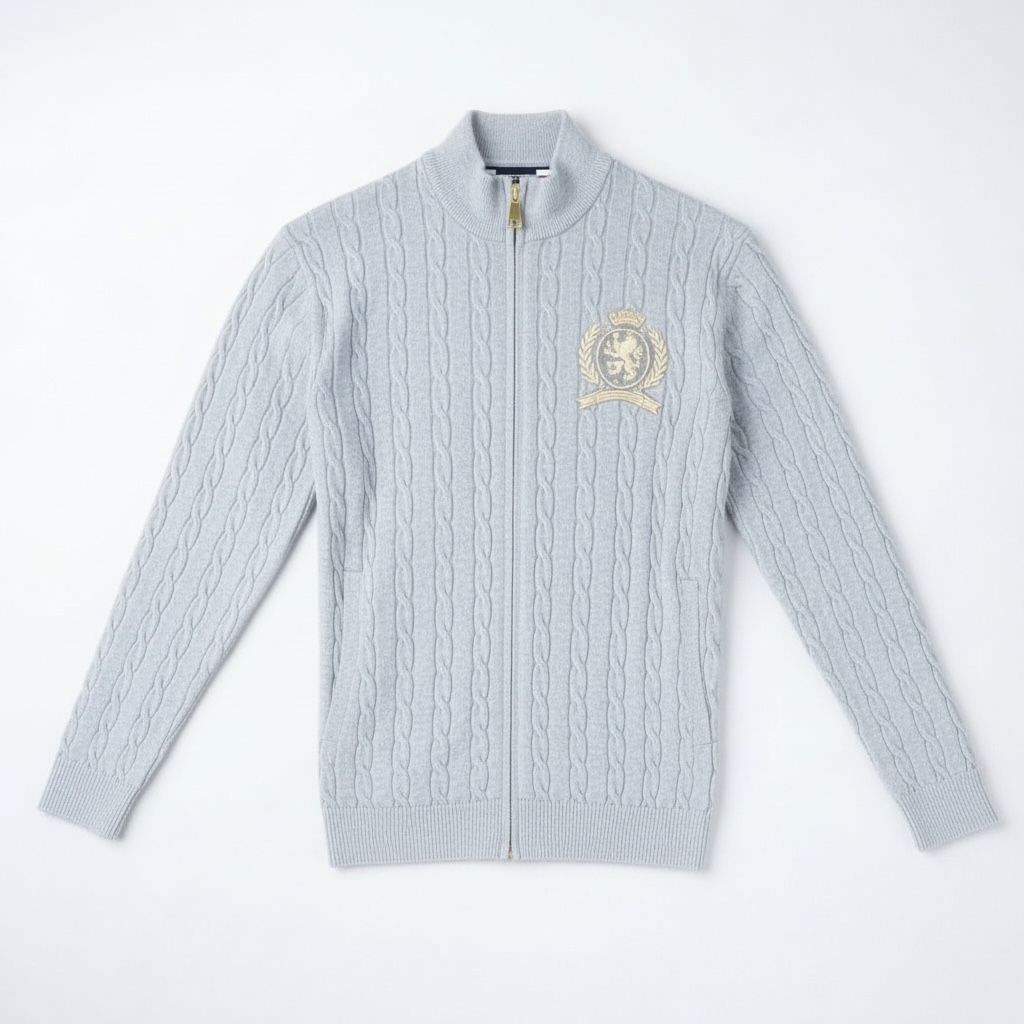 Tommy Hilfiger Premium Cable Knit Zip Jacket #00217