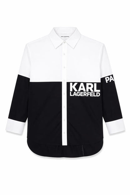 Karl Lagerfeld Color Block Signature Chemise -#00238