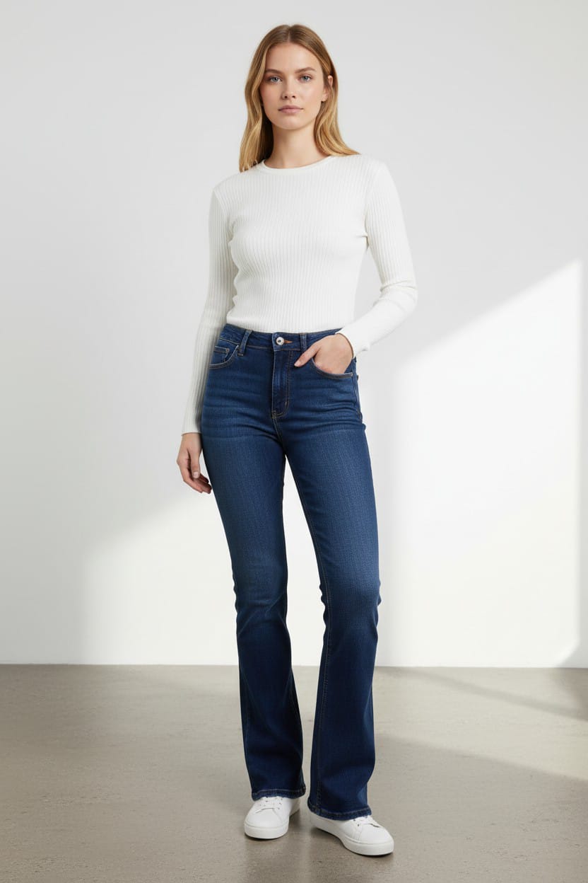 Women’s Flared Denim Jeans by Tommy Hilfiger-#00282