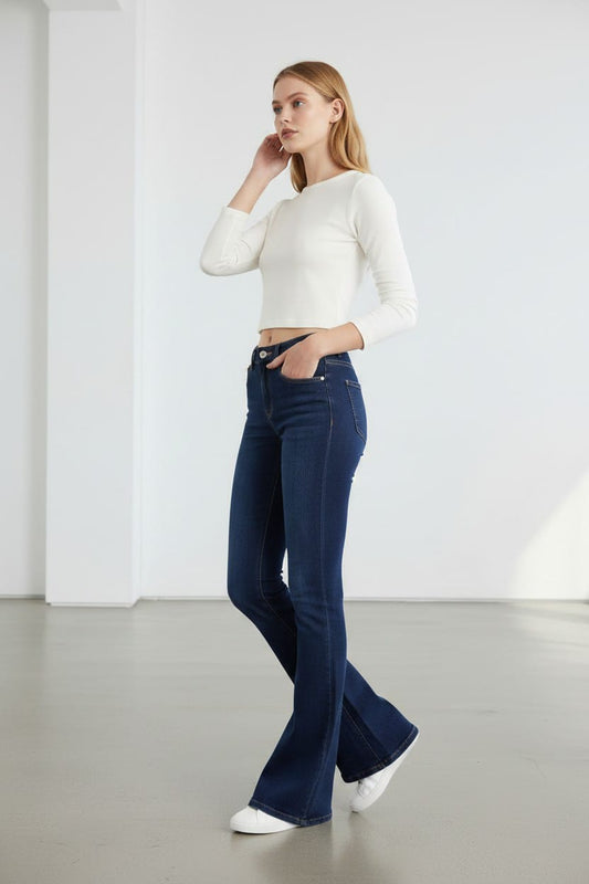 Women’s Flared Denim Jeans by Tommy Hilfiger-#00282