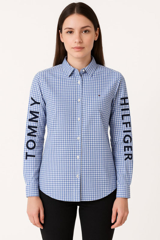 Tommy Hilfiger Striped Cotton Long Sleeve Shirt