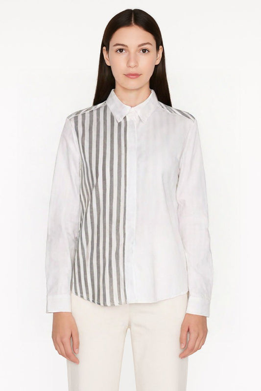 D&G Classic Striped Contrast Panel Shirt
