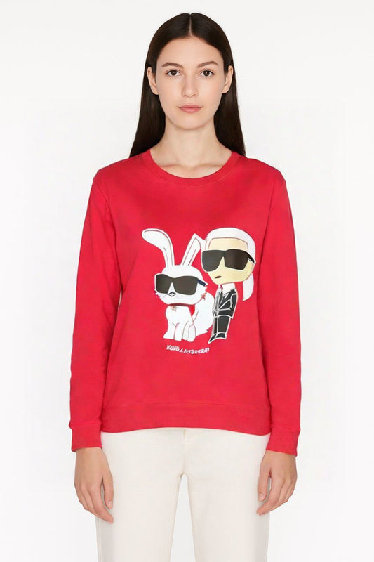 Karl Lagerfeld Cartoon Print T-Shirt
