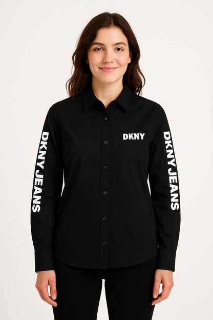 DKNY Long Sleeve Shirt With Logo Print