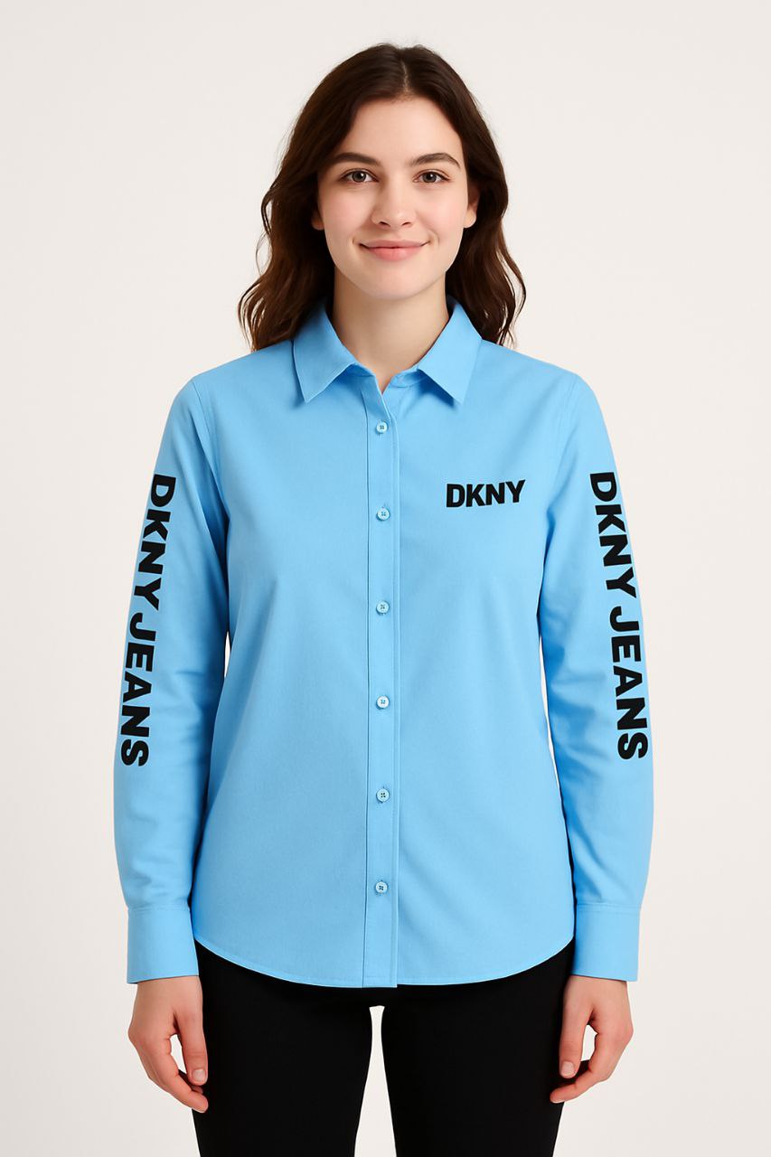 DKNY Long Sleeve Shirt With Logo Print