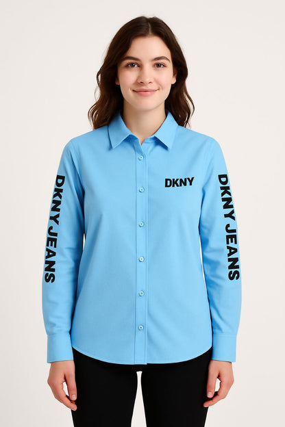 DKNY Long Sleeve Shirt With Logo Print
