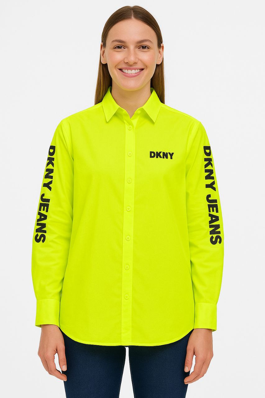 DKNY Long Sleeve Shirt With Logo Print