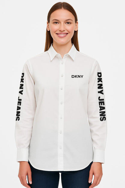 DKNY Long Sleeve Shirt With Logo Print
